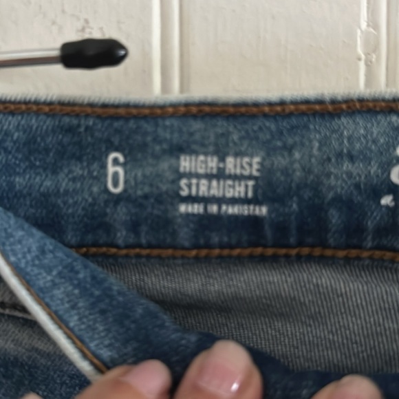 a.n.a Carpenter Cargo Slightly Distressed Blue Jeans sz 6 - Picture 13 of 15